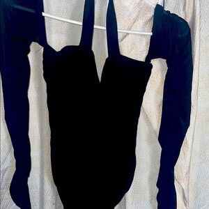 Elegant Black Long Sleeve Bodysuit